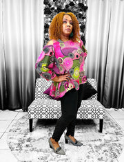 Circle Print Harem Style Pant Set - Multi Colors available Dazzled By B